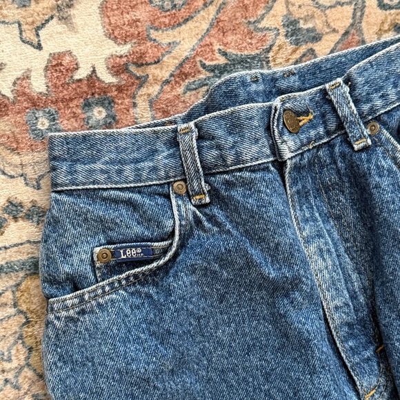 Vintage US Union Made Lee 10 Petite Relaxed Fit Blue Jeans - Picture 4 of 10